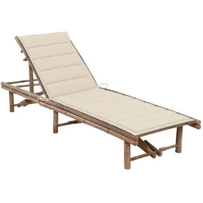 Helloshop26 Sillón de Bambú para Tomar el Sol - Muebles de Jardín Ajustables Helloshop26 Sillón de Bambú para Tomar el Sol - Muebles de Jardín Ajustables