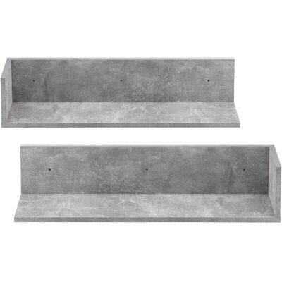 HELLOSHOP26 - 2-pack Wall Shelves - Concreto - Estantes de pared HELLOSHOP26 - 2-pack Wall Shelves - Concreto - Estantes de pared