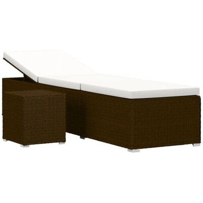 Helloshop26 - Fauteuil en résine tressée réglable avec coussin et table - Extérieur - Publicité Helloshop26 - Fauteuil en résine tressée réglable avec coussin et table - Extérieur - Publicité