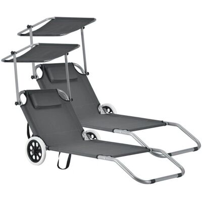 Helloshop26 - Modelo 146 x 52 x 15 cm Gris Tumbona Exterior Helloshop26 - Modelo 146 x 52 x 15 cm Gris Tumbona Exterior