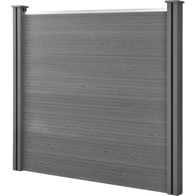 HELLOSHOP26 - WPC Privacy Fence - Grigio - Recinzione HELLOSHOP26 - WPC Privacy Fence - Grigio - Recinzione