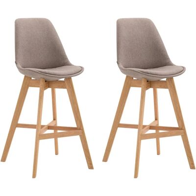 Décoshop26 - 100001297 - Topo - Tela - Taburetes de bar Décoshop26 - 100001297 - Topo - Tela - Taburetes de bar