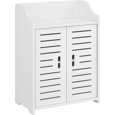 HELLOSHOP26 Armadio di stoccaggio per bagno - Moderno con 2 ante bianche HELLOSHOP26 Armadio di stoccaggio per bagno - Moderno con 2 ante bianche