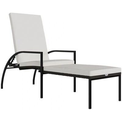 Helloshop26 - Silla de descanso de jardín en marrón con respaldo ajustable Helloshop26 - Silla de descanso de jardín en marrón con respaldo ajustable