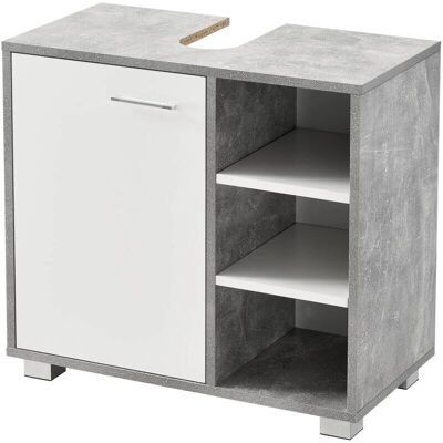 HelloShop26 - Bajo lavabo diseño 56x60x31 - cemento y blanco - bathroom vanity HelloShop26 - Bajo lavabo diseño 56x60x31 - cemento y blanco - bathroom vanity
