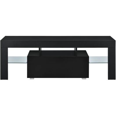 HELLOSHOP26 Mueble de TV negro con iluminación LED RGB HELLOSHOP26 Mueble de TV negro con iluminación LED RGB