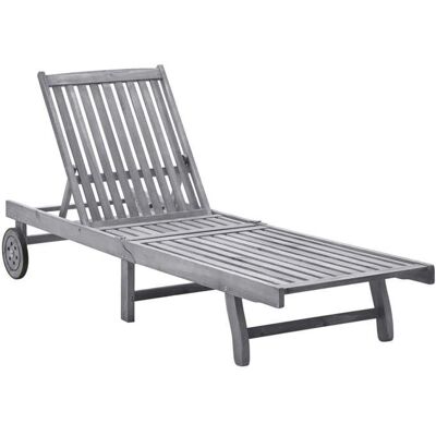 Helloshop26 Mueble de jardín en madera de acacia - Reclinable ajustable Helloshop26 Mueble de jardín en madera de acacia - Reclinable ajustable