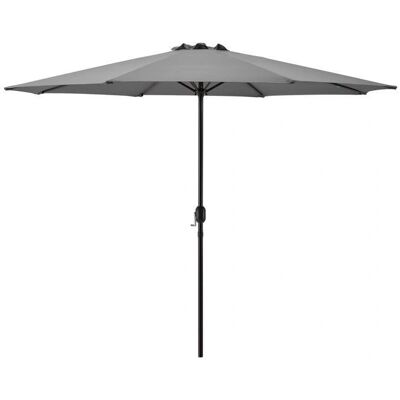 Helloshop26 Sombrilla de jardín de poliéster Acero diámetro 300 cm gris - Sombrilla Helloshop26 Sombrilla de jardín de poliéster Acero diámetro 300 cm gris - Sombrilla