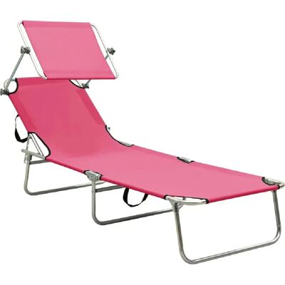 HelloShop26 - Tumbona - Rosa - Aluminium - Tumbona HelloShop26 - Tumbona - Rosa - Aluminium - Tumbona