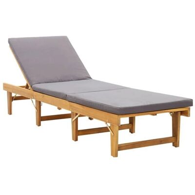 Les Tendances - Transat en bois d'acacia pliant - Fauteuil Longue - Publicité Les Tendances - Transat en bois d'acacia pliant - Fauteuil Longue - Publicité