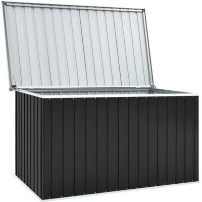 Helloshop26 Caja de almacenamiento de jardín - 171x99x93cm - Acero, Antracita Helloshop26 Caja de almacenamiento de jardín - 171x99x93cm - Acero, Antracita