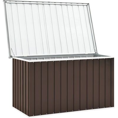 HelloShop26 - Cofre de almacenaje para jardín 149x99x93cm - Marrón - 149 x 99 x 93 cm - Storage box HelloShop26 - Cofre de almacenaje para jardín 149x99x93cm - Marrón - 149 x 99 x 93 cm - Storage box