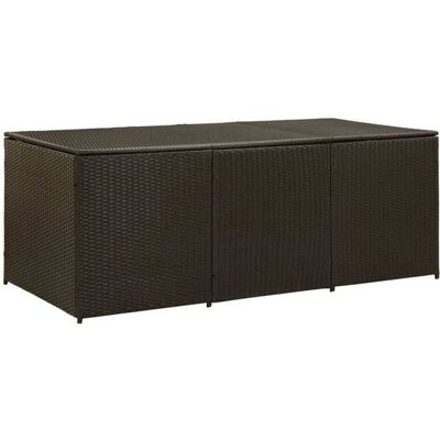 Generic - Rattan Resin Box - Marrón - Caja de almacenamiento para jardín Generic - Rattan Resin Box - Marrón - Caja de almacenamiento para jardín