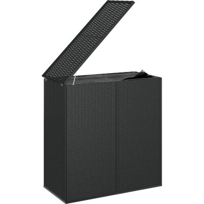 HELLOSHOP26 - Cushion Box - Negro - Caja de almacenamiento para jardín HELLOSHOP26 - Cushion Box - Negro - Caja de almacenamiento para jardín