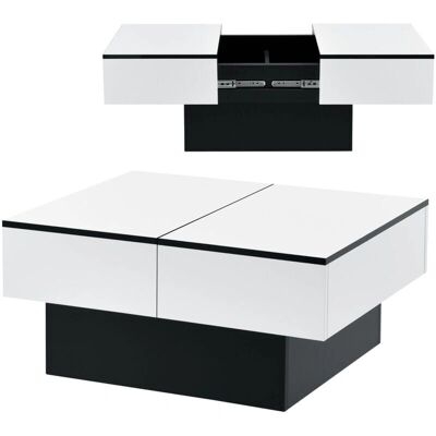 HELLOSHOP26 Modelo 03_0006150 Mesa de centro en Negro y Blanco HELLOSHOP26 Modelo 03_0006150 Mesa de centro en Negro y Blanco
