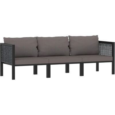HELLOSHOP26 - 02_0013297 - Antracita - Mimbre de resina - Sofa HELLOSHOP26 - 02_0013297 - Antracita - Mimbre de resina - Sofa