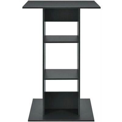 HELLOSHOP26 - Mesa de bar gris oscuro con 3 estantes - Bar Table HELLOSHOP26 - Mesa de bar gris oscuro con 3 estantes - Bar Table