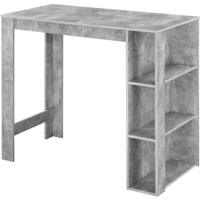es.casa - Mesa moderna de bar con 3 estantes - Efecto hormigón es.casa - Mesa moderna de bar con 3 estantes - Efecto hormigón