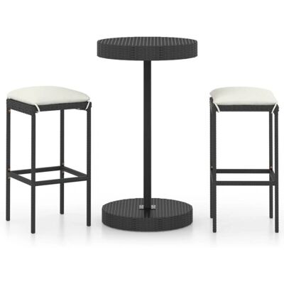HELLOSHOP26 - 3pc Garden Bar Set - Negro - Bar Set HELLOSHOP26 - 3pc Garden Bar Set - Negro - Bar Set