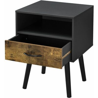 Helloshop26 - 57 cm - negro - madera - Nightstand Helloshop26 - 57 cm - negro - madera - Nightstand
