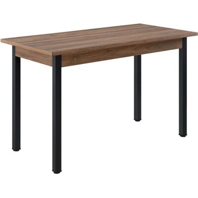 HELLOSHOP26 Mesa de comedor efecto nogal negro 120cm - Mesa de comedor HELLOSHOP26 Mesa de comedor efecto nogal negro 120cm - Mesa de comedor