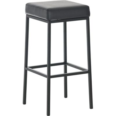 Décoshop26 - 100000627 - Sintetico nero - Piedi in metallo nero opaco - Sgabello da bar Décoshop26 - 100000627 - Sintetico nero - Piedi in metallo nero opaco - Sgabello da bar