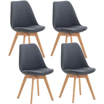 Décoshop26 Modelo 100000542 - Sillas de Tela Gris Oscuro Estilo Escandinavo Décoshop26 Modelo 100000542 - Sillas de Tela Gris Oscuro Estilo Escandinavo