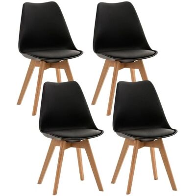 Décoshop26 - 100000324 - Negro - Plástico - Dining chair set Décoshop26 - 100000324 - Negro - Plástico - Dining chair set
