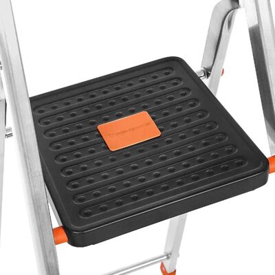 HelloShop26 - 6 peldaños escalera - 12 cm ancho del peldaño - Bandeja de herramientas - Escalera HelloShop26 - 6 peldaños escalera - 12 cm ancho del peldaño - Bandeja de herramientas - Escalera