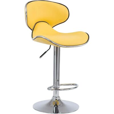 Décoshop26 Tabouret de bar jaune en cuir synthétique réglable - Tabouret de bar - Publicité Décoshop26 Tabouret de bar jaune en cuir synthétique réglable - Tabouret de bar - Publicité