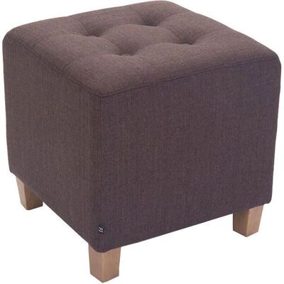 Tabouret en tissu marron MOBIKASA - 45x46cm - Publicité Tabouret en tissu marron MOBIKASA - 45x46cm - Publicité