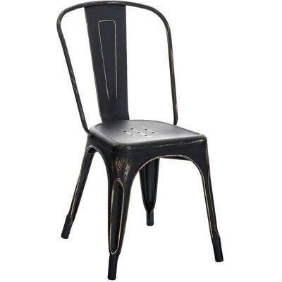 DÉCOSHOP26 Modelo 100000041 Silla apilable de metal industrial - Silla DÉCOSHOP26 Modelo 100000041 Silla apilable de metal industrial - Silla