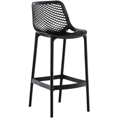 Décoshop26 - 100000039 - Plastica - Nero - Sgabello da bar Décoshop26 - 100000039 - Plastica - Nero - Sgabello da bar