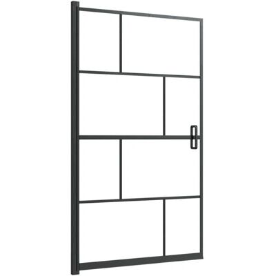 HelloShop26 - ESG 4mm negro rejilla 80x140 cm - Mampara de ducha HelloShop26 - ESG 4mm negro rejilla 80x140 cm - Mampara de ducha