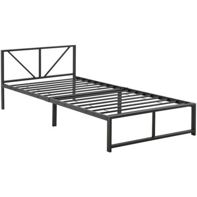 Décoshop26 Estructura de cama de metal con listones - Cama Décoshop26 Estructura de cama de metal con listones - Cama