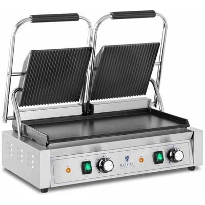 HELLOSHOP26 Grill de doble panini - Placas antiadherentes profesionales - 3600W HELLOSHOP26 Grill de doble panini - Placas antiadherentes profesionales - 3600W