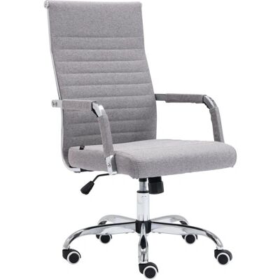 Décoshop26 BUR10579 - Tela gris - Estructura cromada - Silla de oficina Décoshop26 BUR10579 - Tela gris - Estructura cromada - Silla de oficina