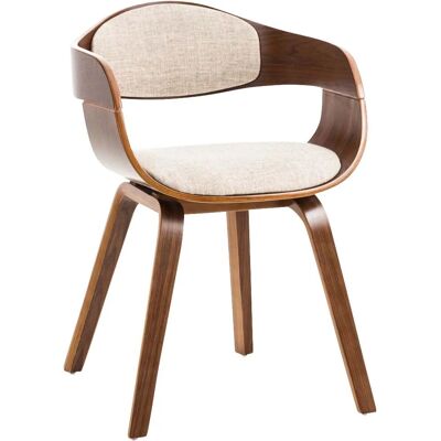 Décoshop26 - BUR10546 - Nogal crema - Cuatro patas de madera - Visitor chair Décoshop26 - BUR10546 - Nogal crema - Cuatro patas de madera - Visitor chair