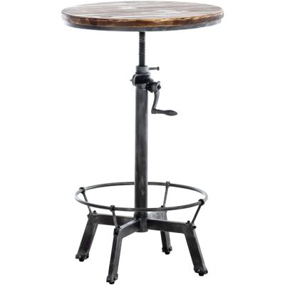 Décoshop26 Tavolo Alto Industriale Legno e Metallo - 84-102cm Décoshop26 Tavolo Alto Industriale Legno e Metallo - 84-102cm