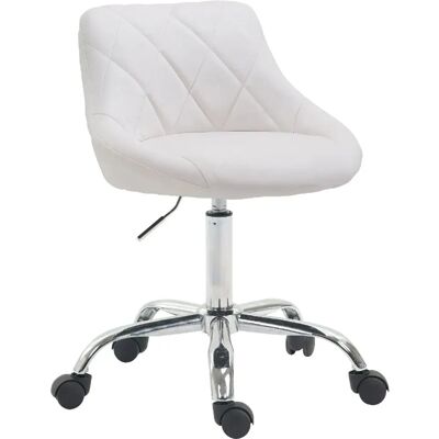 DÉCOSHOP26 - TABO10149 - Blanco - Giratorio - Stool DÉCOSHOP26 - TABO10149 - Blanco - Giratorio - Stool