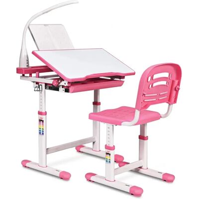 Décoshop26 - 200001086 - Rosa - 54-76 cm - Conjunto de escritorio Décoshop26 - 200001086 - Rosa - 54-76 cm - Conjunto de escritorio
