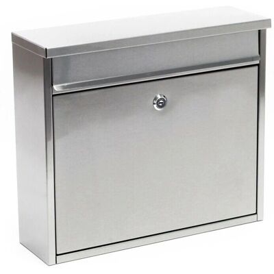HELLOSHOP26 Cassetta postale in acciaio inossidabile - 32x36x11.5cm - Argento HELLOSHOP26 Cassetta postale in acciaio inossidabile - 32x36x11.5cm - Argento
