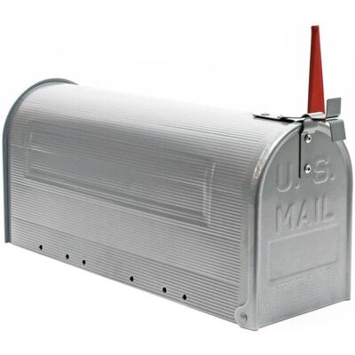 HELLOSHOP26 - Buzón de correo estadounidense plateado - Buzón, estilo americano, en pie HELLOSHOP26 - Buzón de correo estadounidense plateado - Buzón, estilo americano, en pie