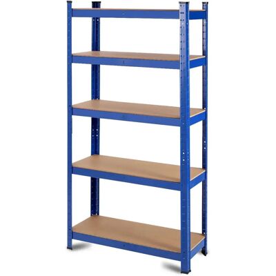 DÉCOSHOP26 Modelo 200000597 Estantería Azul Acero MDF Pesada DÉCOSHOP26 Modelo 200000597 Estantería Azul Acero MDF Pesada