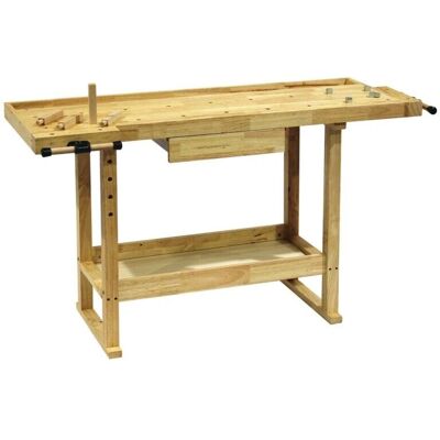 HelloShop26 - Banco de trabajo banco de cepillado diseño herramientas de taller 145 x 86 cm madera - Madera de hevea - 145 x 86 cm - Workbench HelloShop26 - Banco de trabajo banco de cepillado diseño herramientas de taller 145 x 86 cm madera - Madera de hevea - 145 x 86 cm - Workbench