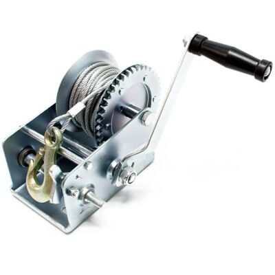 Helloshop26 - Cabrestante cable manual galvanizado - 1100 kg Helloshop26 - Cabrestante cable manual galvanizado - 1100 kg