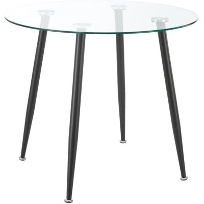Helloshop26 - RoundDiningTable-75x80 - Plateau en verre transparent - Publicité Helloshop26 - RoundDiningTable-75x80 - Plateau en verre transparent - Publicité
