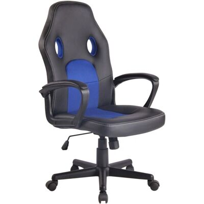Silla de oficina HELLOSHOP26 - Ajustable, Diseño deportivo, Cuero sintético y malla Silla de oficina HELLOSHOP26 - Ajustable, Diseño deportivo, Cuero sintético y malla