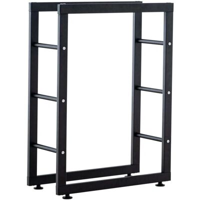 Décoshop26 DEC10027 - Estantería para leña, Negro, 100x25x125 cm Décoshop26 DEC10027 - Estantería para leña, Negro, 100x25x125 cm