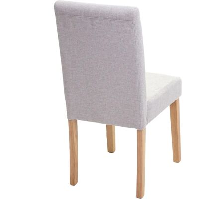 Décoshop26 - CDS04461 - Tissu gris - Pieds en bois massif laqués - Ensemble de chaises - Publicité Décoshop26 - CDS04461 - Tissu gris - Pieds en bois massif laqués - Ensemble de chaises - Publicité